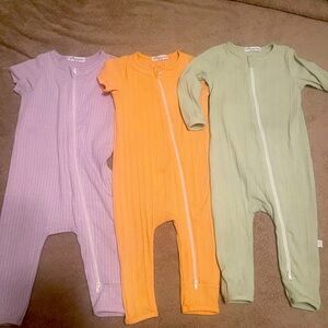 THREE pair of bamboo zippies 18-24 months